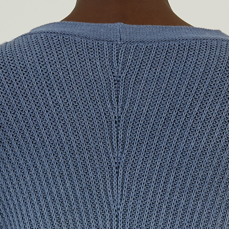 Benutzerdefinierte Frauen Winter Baumwollmischung Crewneck Hanging Dye Gradient Strickpullover