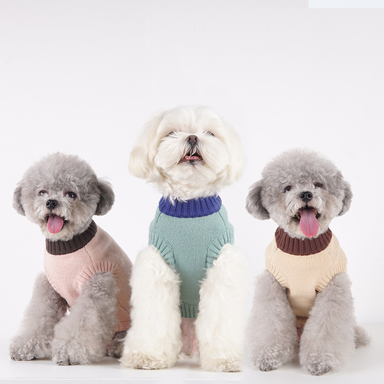 Benutzerdefinierte gestrickte Hundepullover Pullover Puippers gestrickte Haustierkleidung für kleine Hunde